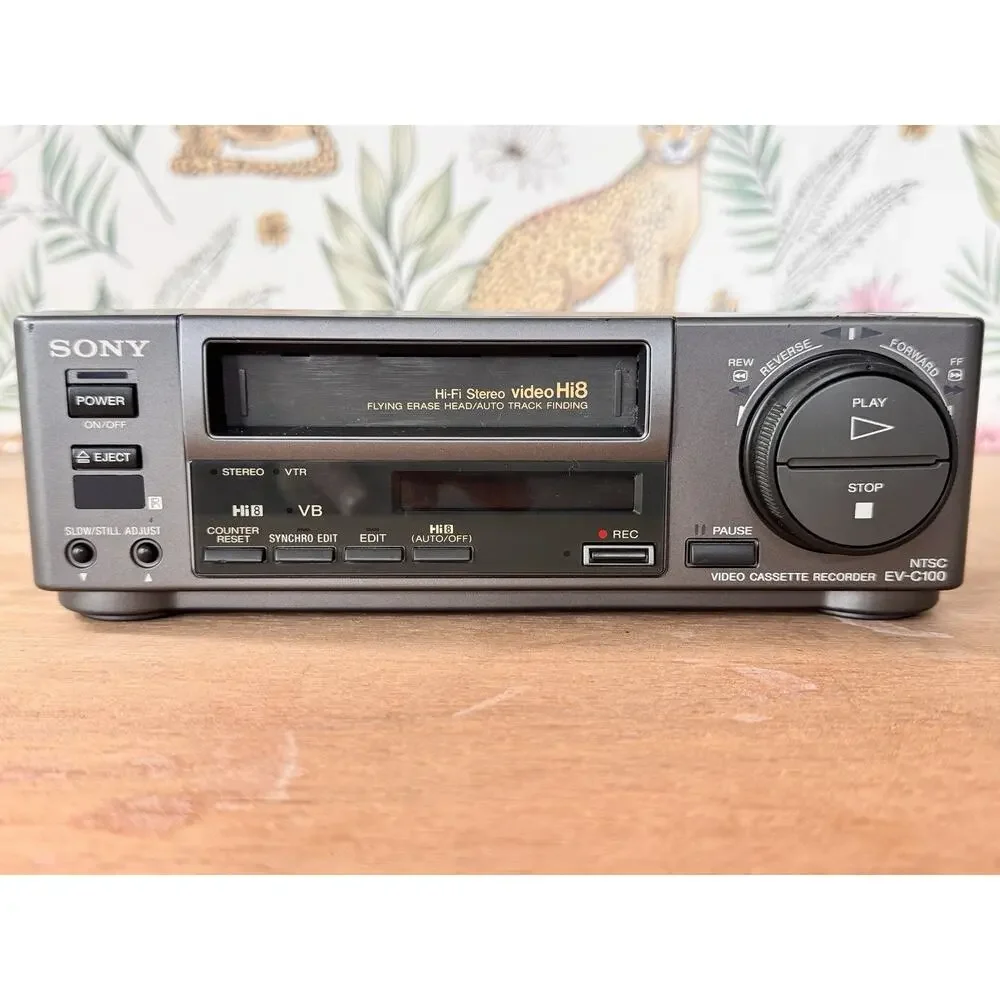 Sony EV-C100 Hi8 Video8 8mm Video 8 Player Recorder For Parts Or Repair (READ)